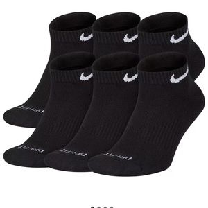 Men's Nike 6-pack Everyday Plus Cushioned Low-Cut Training Socks - black XL